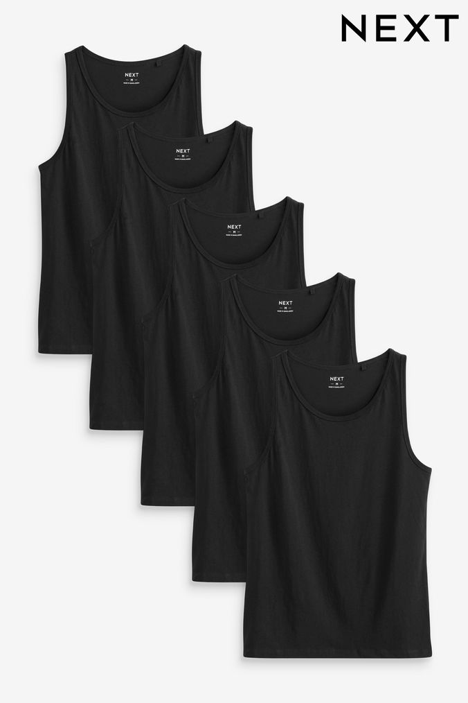 Men s 100 Cotton Vests Cotton Sleeveless Vests Next