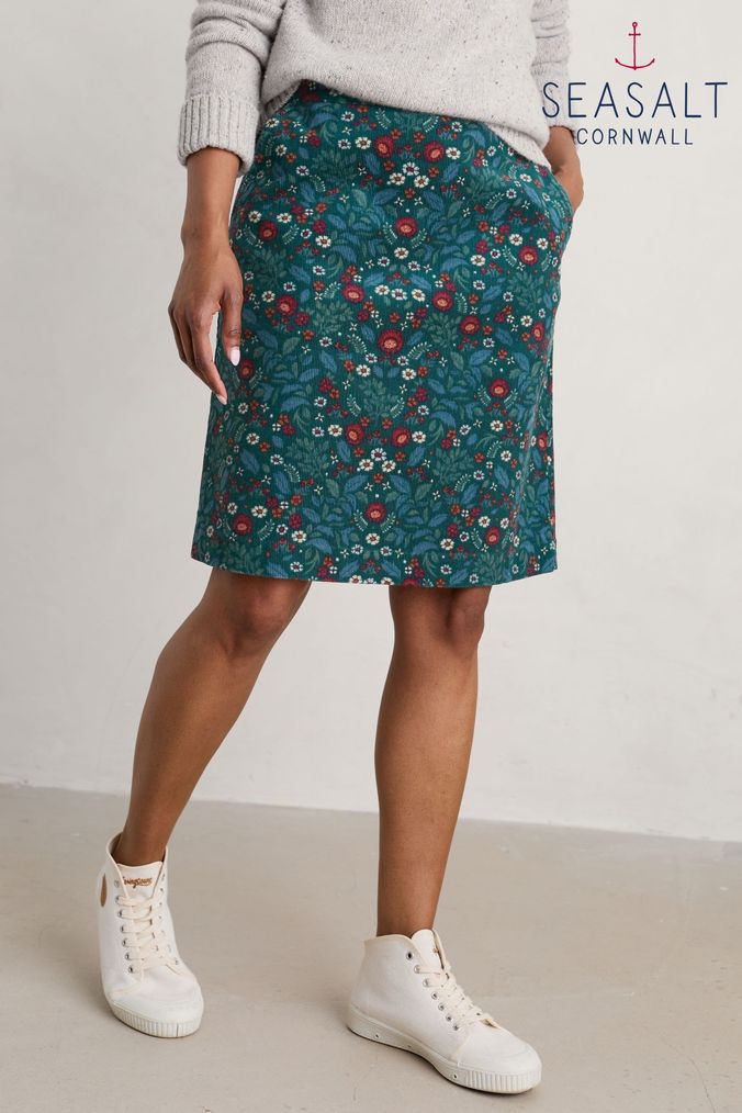 Floral knee length best sale skirts online