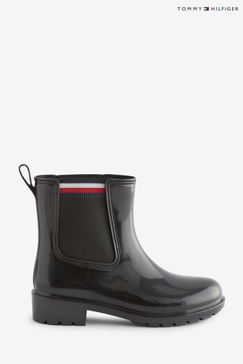 Tommy sandals Hilfiger Corporate Black Rainboots (425113) | £100
