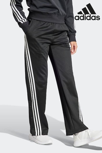 adidas Black basketwear Iconic Wrapping 3-Stripes Snap Joggers (425326) | £50