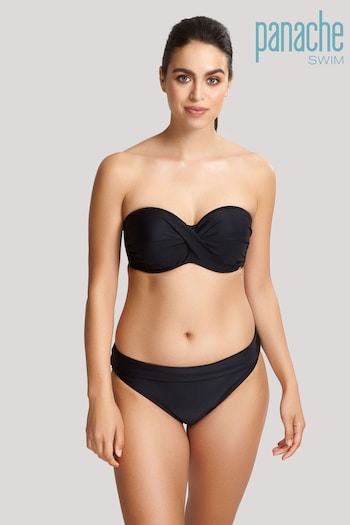 Panache Black Anya Riva Twist Bandeau Bikini Top (425378) | £36