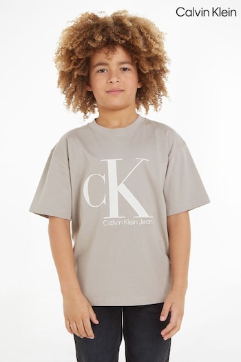 Calvin Klein Marble Monogram Grey T-Shirt (425740) | £32