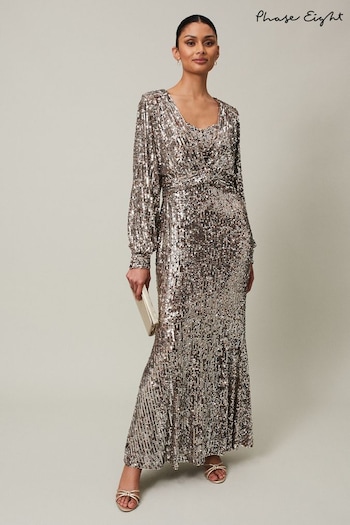 Phase Eight Metallics Thalia Sequin Maxi Dress with Cover Up (425833) | £299