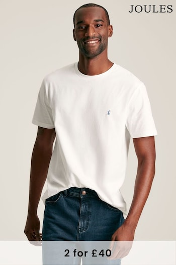 Joules Denton White Plain Jersey T-Shirt (426223) | £24.95