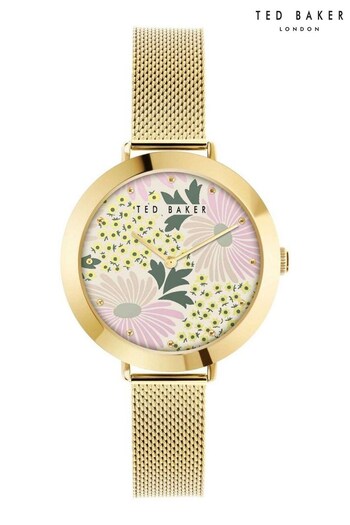 Ted Baker Ladies Gold Tone Ammy Floral Watch (426370) | £145