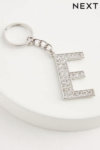 Silver Tone Pave Initial Keyring (426536) | £8