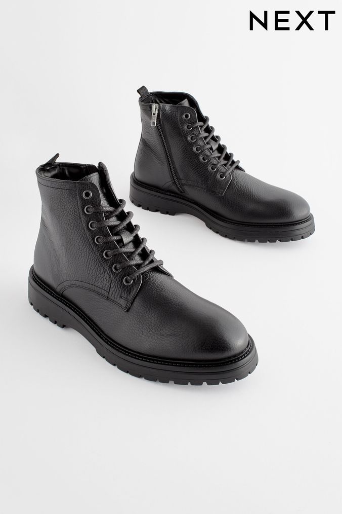 Mens black boots next store