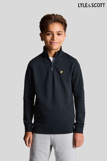 Lyle & Scott Boys Navy Half Zip Neck Sweatshirt (426603) | £50 - £55