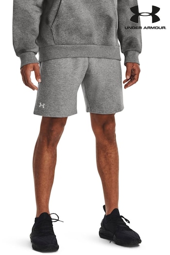 Under Armour Grey/White Rival Fleece Shorts (426810) | £36