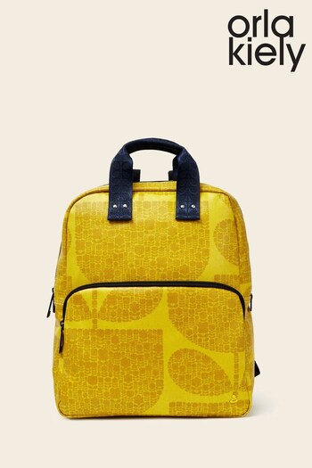 Orla Kiely Yellow Lotta Backpack - Block Garden Sunflower (427216) | £160