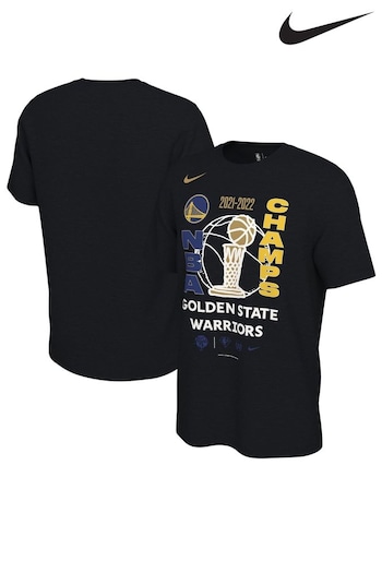 Nike Gold Golden State Warriors NBA Finals 2022 Celebration Locker Room T-Shirt (427290) | £32