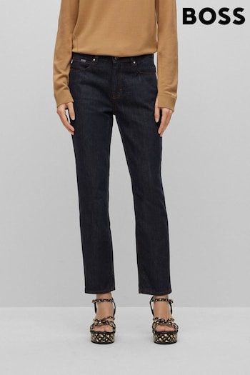 BOSS Blue Dark Blue Jackie Slim Fit Cropped Stretch Jeans (427475) | £159