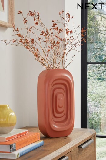 Orange Retro Shaped Ceramic Flower Vase (427790) | £28