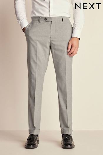 Grey Slim Tailored Herringbone Suit Trousers (427854) | £45
