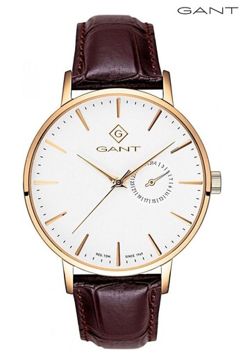 Gant Park Hill III, White and Brown Stainless Steel Quartz Watch (428014) | £160