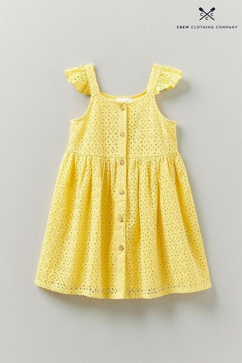 Crew Clothing Company Yellow Cotton Straight Dress (428544) | £28 - £32