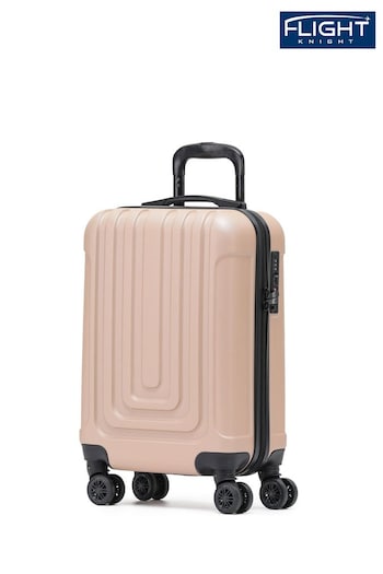 Flight Knight 55x35x20cm 8 Wheel ABS Hard Case Cabin Carry On Hand Black Luggage (428775) | £50