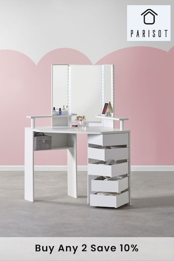 Parisot White Corner Vanity Unit (428849) | £325