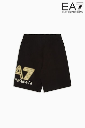 Emporio Armani EA7 Boys Logo Series Jersey metallic Shorts (429093) | £55