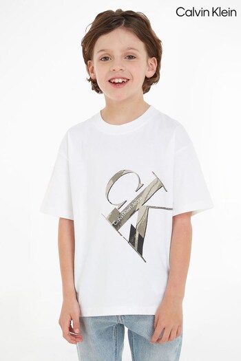 Calvin Klein Kids Monogram White T-Shirt (429220) | £27