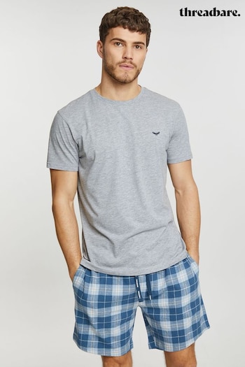 Threadbare Grey Cotton Blend Short Sleeve Pyjama Set (429338) | £22