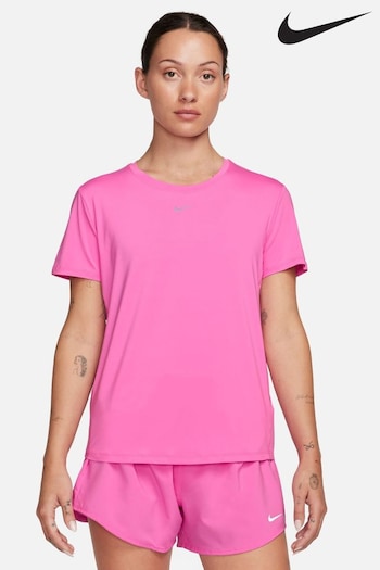 Nike Bright Pink One Classic Dri-FIT Short-Sleeve Fitness T-Shirt (429779) | £33