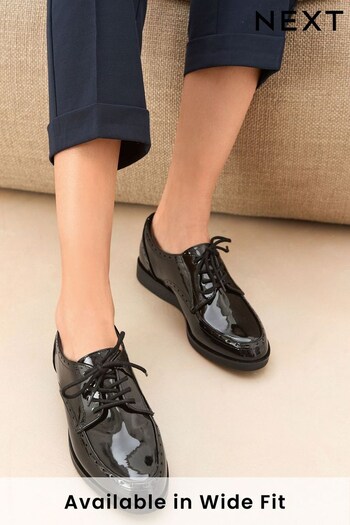 Black Regular/Wide Fit Forever Comfort® EVA Lace-Up Patent Shoes HIGH-TOP (429886) | £39