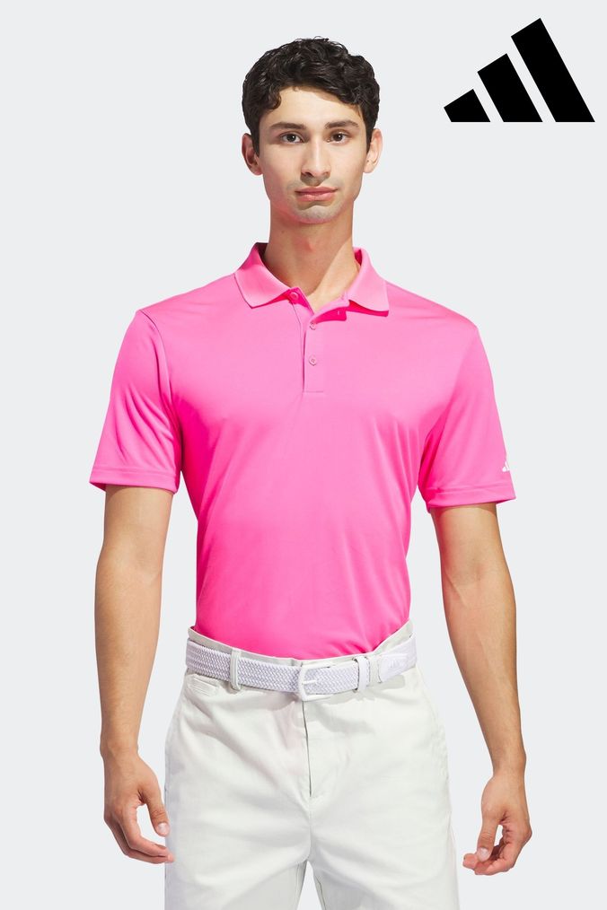 Mens pink hot sale golf polo