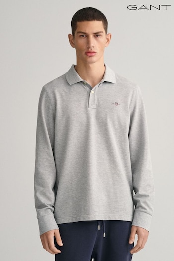 GANT Regular Fit Shield Long Sleeve Polo Shirt (430184) | £95