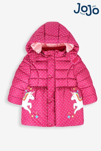 All Womens New In Raspberry Unicorn Print Puffer Jacket (430257) | £49.50