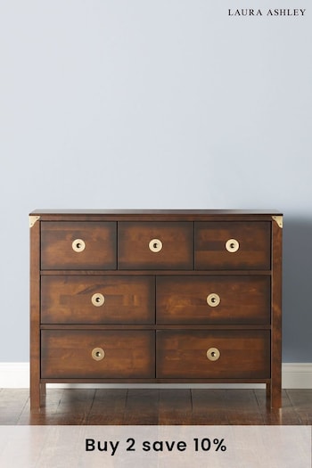 Laura Ashley Dark Chestnut Balmoral 3+4 Drawer Chest (430425) | £795