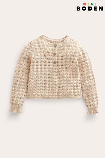 Boden Natural Gold Sparkle Occasionwear Cardigan (430912) | £34 - £39