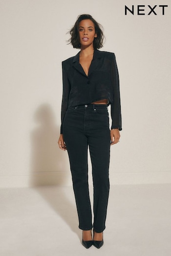 Black Comfort Stretch Straight Jeans Angeles (431016) | £34