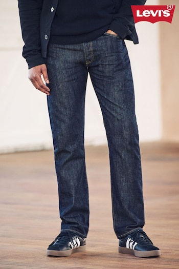 Levi's® Marlon Dark Navy Blue Denim 501® Original Lightweight Jeans (431047) | £90