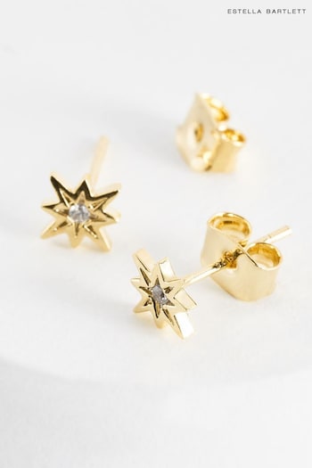 Estella Bartlett Gold Cosmic Star Stud Earrings Cubic Zirconia (431383) | £22