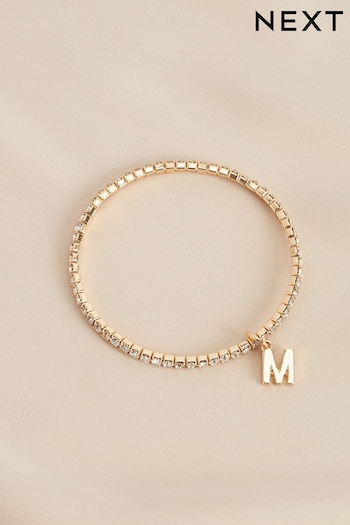 Gold Tone Initial Bracelet Letter M (432045) | £6