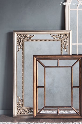 Gallery Home Silver Cleator Champagne Silver Mirror (432103) | £150