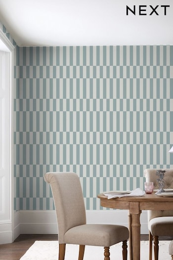 Blue Optimism Stripe Wallpaper (432233) | £34