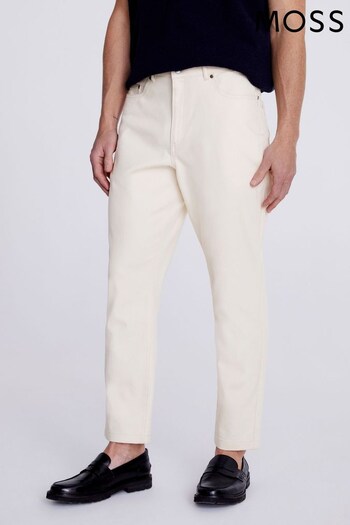 MOSS Ecru White Denim Stretch Trousers (432382) | £60