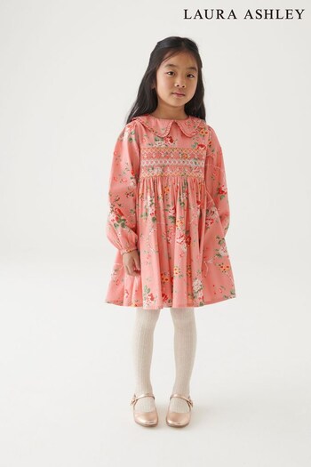 Laura Ashley Pink Long Sleeve Floral Prom Dress (432447) | £35 - £39