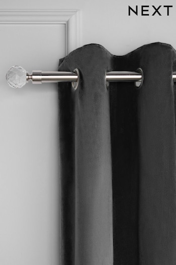 Chrome Isabel Fixed Length 28mm Curtain Pole Kit (432580) | £50 - £75
