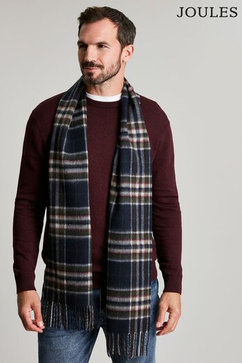 Joules Tytherton Navy Blue Wool Scarf (432662) | £29.95