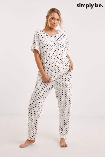 Simply Be Cream 'The Lounger' Pyjamas (432701) | £24