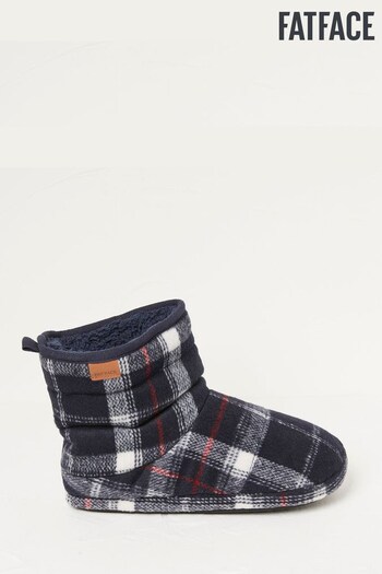 FatFace Blue Sussex Check Slippers Boots (432834) | £29.50