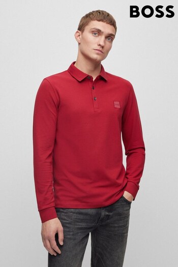 BOSS Red Passerby Long Sleeve Polo Shirt (432880) | £89
