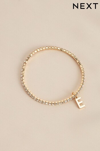 Gold Tone Initial Bracelet Letter E (433215) | £6