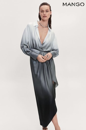 Mango Grey Shirt rick Dress With Gradient Effect (433281) | £140