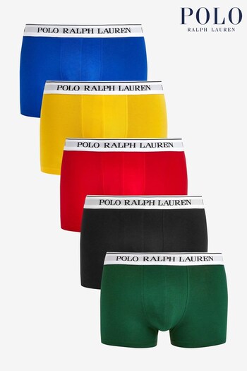 Polo Ralph Lauren Classic Stretch Cotton Trunks 5 Pack (433385) | £60