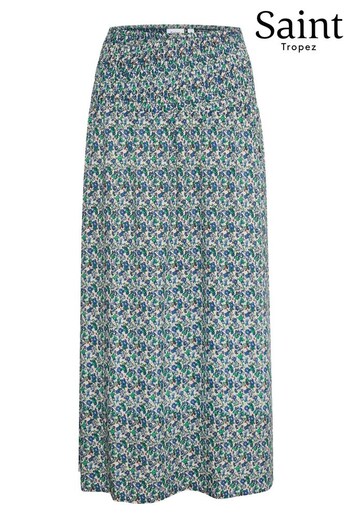 Saint Tropez Blue Umara Elastic Waist Maxi Skirt (433439) | £50