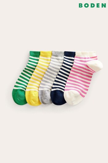 Boden Pink Trainer Socks 5 Packs (433462) | £28